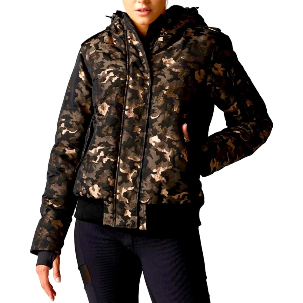 Blanc Noir Hayden Metallic Camo Bomber Jacket In Copper/ Black PLUSH THICK WARM!